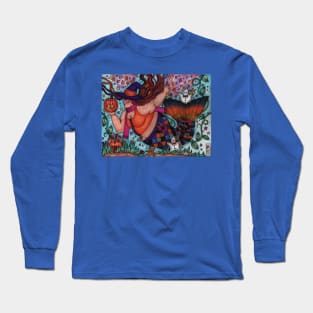 Magickal Halloween Mermaid Long Sleeve T-Shirt